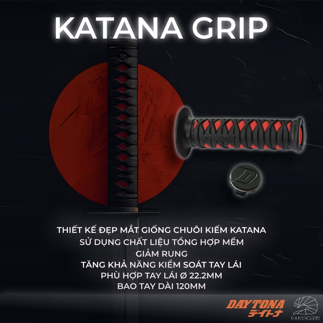 BAO TAY DAYTONA - KATANA GRIP ĐỎ – ĐỘ "CHÁY" TRÊN TỪNG CUNG ĐƯỜNG ⚡🔥