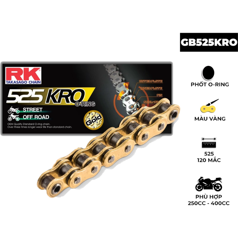 SÊN 525KRO - Vàng (Gold)